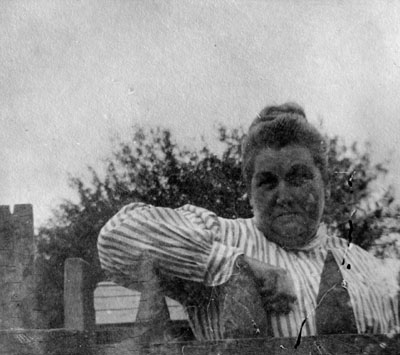 Woman in striped blouse