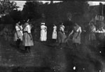 Ladies dancing on the lawn