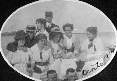 Group of young men and women at Bronte