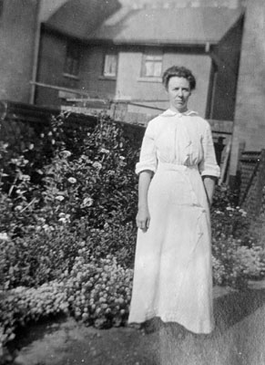 Woman standing in garden