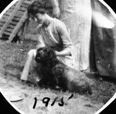 Young lady with dog