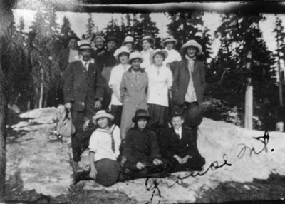 Group of people on rock