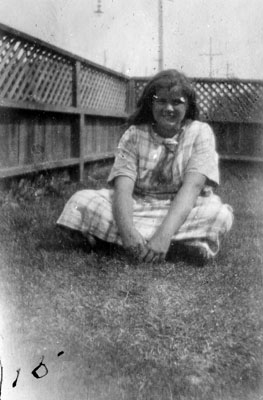 Adolescent girl in garden