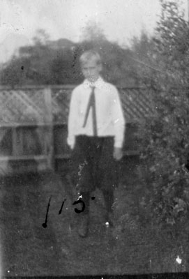 Boy in garden