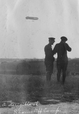 A dirigible  at Shorncliff Camp