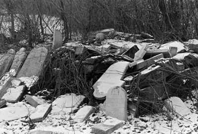 Pioneer Cemetery, Bronte St., Milton, prior to restoration.