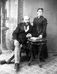 Walter H. Lindsay and wife.  Dry goods merchant, municipal politician.   1843-1904
