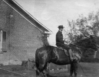 Harold Boyce Earl on Dobbin at &quot;Rose Hill&quot; farm