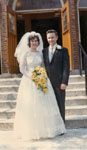 Wedding picture of Ian and Carol Hunter, June 8, 1968