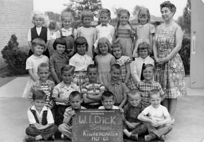 Kindergarten class photograph.   W. I. Dick School