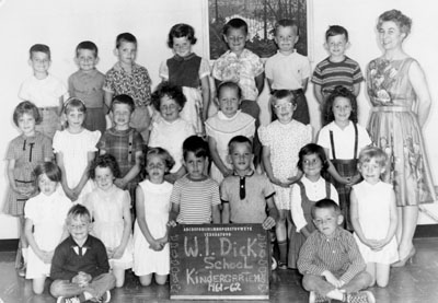 Kindergarten class photograph.   W. I. Dick School.