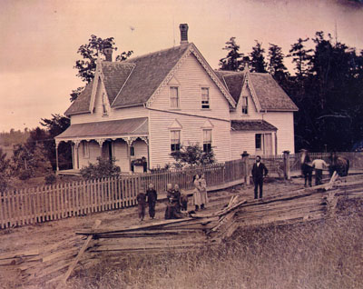 Family home of P. L. Robertson, Seneca, Haldimand County, 1880.