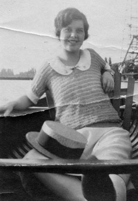 Young woman in boat