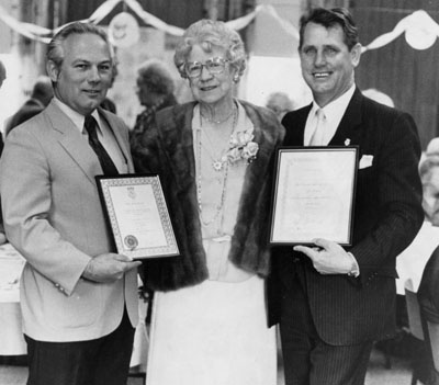 Brad Clements, Laura Dixon, Mayor Gordon Krantz