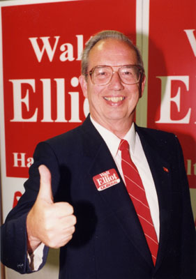 Walt Elliot. Liberal.  MPP, Halton North, 1987-1990