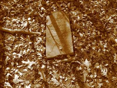 Grave marker at De Forest Cemetery