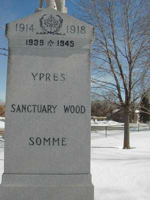 War Memorial at Haltonville, Nassagaweya