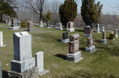 Grave of Lachlan James Kingsbury at Ebenezer Church, Nassagaweya