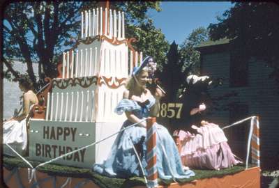 Parade for Milton's 100th anniversay in 1957