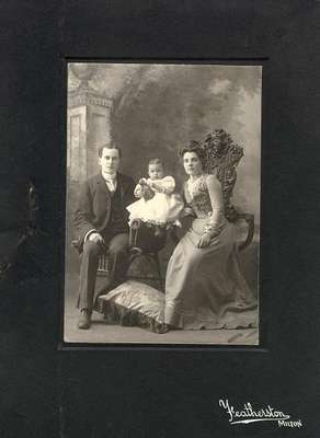 Robert Bessy Galbraith (1874-1949) and Edith (Paige) Galbraith, (1875-1913) and their daughter Madge (1902-?)