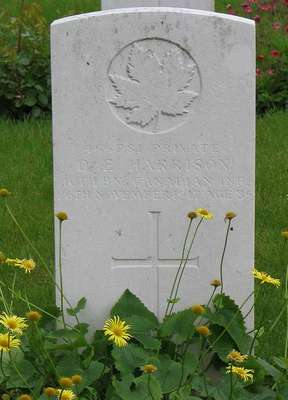 CWGC marker for David Edward Harrison, 1881-1917