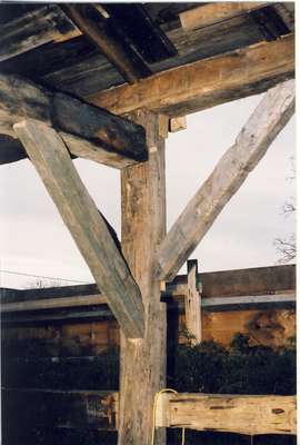 Reconstruction work at the Waldie Blacksmith shop