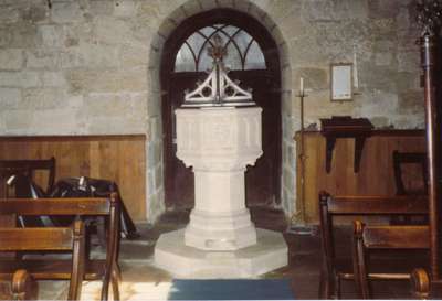 Baptismal font, Seamer, Yorkshire, England