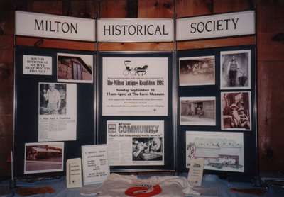 Milton Historical Society display