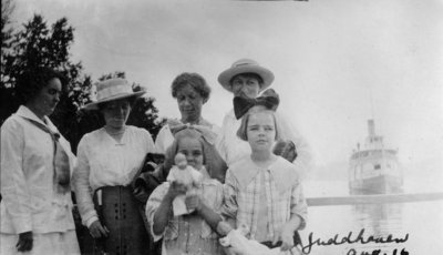 Adults and children at Juddhaven, Muskoka, Ontario