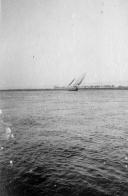 Sailing boat on lake