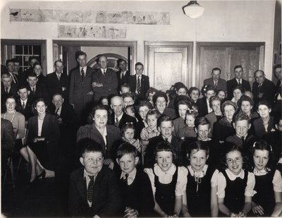 Audience at performance at Quatre Bras School