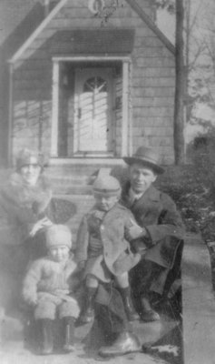 Couple with two young children