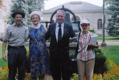 Members of the Milton Historical Society and Mayor Gordon Krantz at Victoria Park