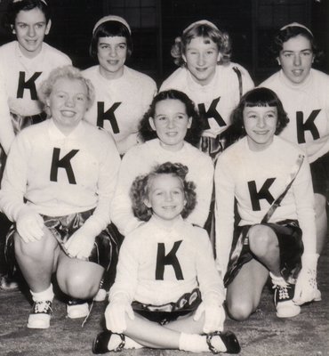 Kilbride Cheerleaders who participated in the 1953 Santa Claus parade in Milton