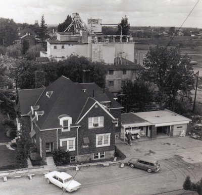 Aerial view of Dr. Stevenson's hospital