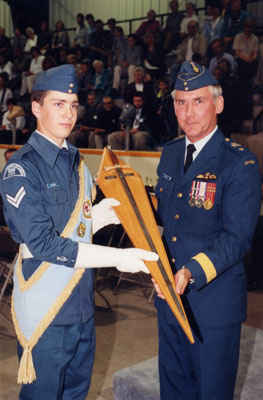 Cadet Matthew Sloski and General Jeff Brace (retired)