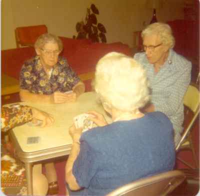 Card party.  Mrs. Nugent facing camera