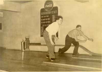 George Gilbert Jr., bowling.