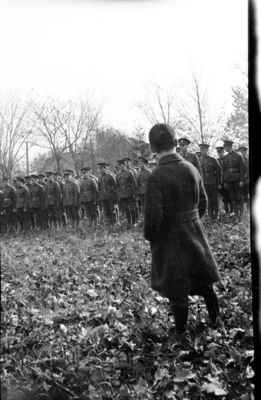 164th Battalion lined up in Victoria Park