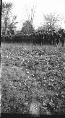 164th Battalion lined up in Victoria Park