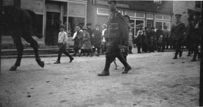 164th Battalion with mascot