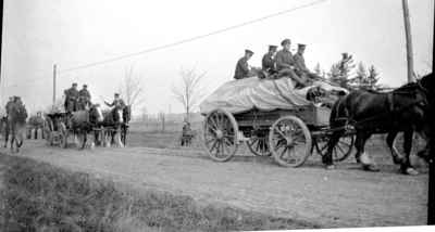 164th Battalion with supplies