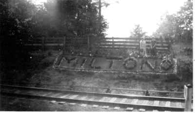 Garden at Milton railway station