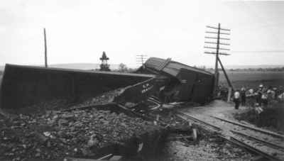 Train wreck near Milton