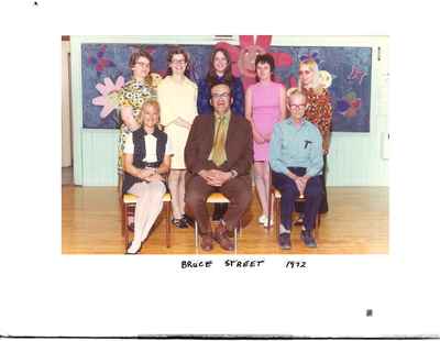 Staff, Bruce Street School, 1972