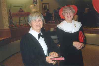 New Years Levee, 2007. Helen Comber and Gayle Waldie