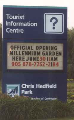 Opening of the Millennium Gardens, Chris Hadfield Park, Milton