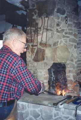 Larry Maughan, opening of the Waldie Blacksmith Shop