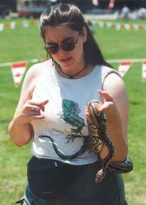 Reptile exhibit on Canada Day, 2000