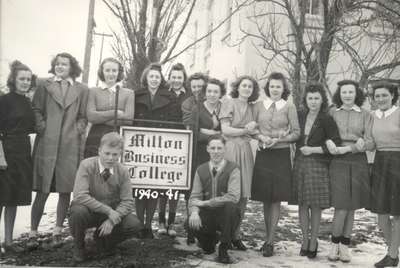 Students at the Milton Business College